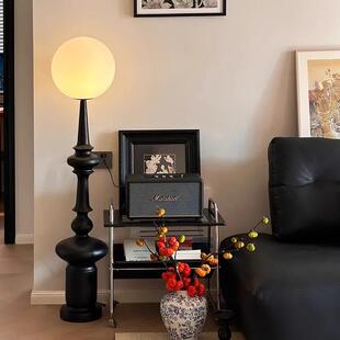 意大利复古罗马柱落地灯客厅沙发旁边轻奢卧室中古氛围感床头台灯