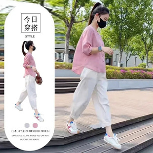 今年流行漂亮夏装 搭配一整套时尚 炸街减龄小个子衬衫 两件套装