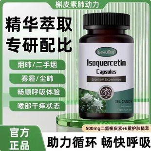 丫YM槲皮素小绿宝卡曼宁槲皮素优梦片胶囊养肺护肺消节官方正品ER