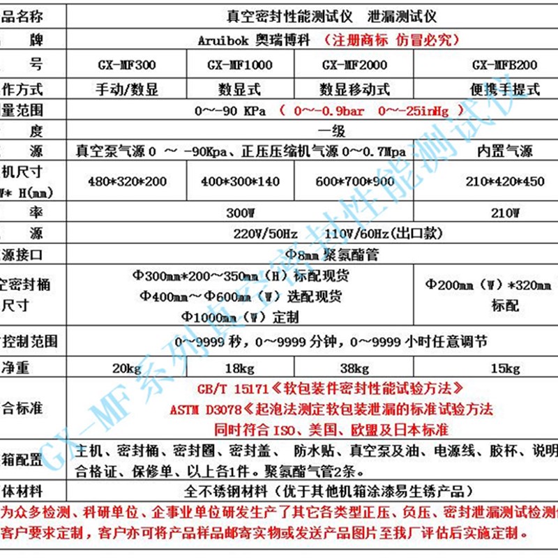 密封性测试仪 试漏仪 密封性负压真空包装密封性能测试试验检测仪