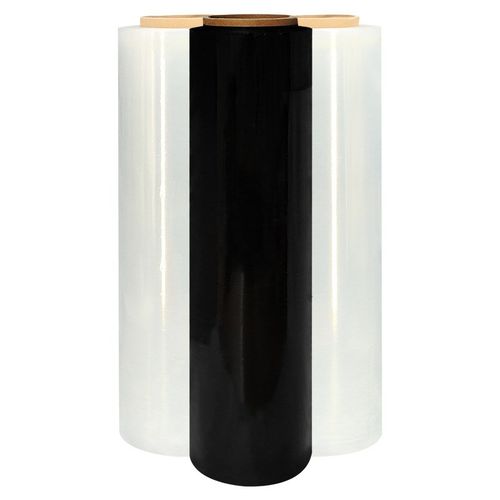 拉伸膜厂家自粘围膜黑色工业用塑料薄膜透明物流打包膜PE缠绕膜