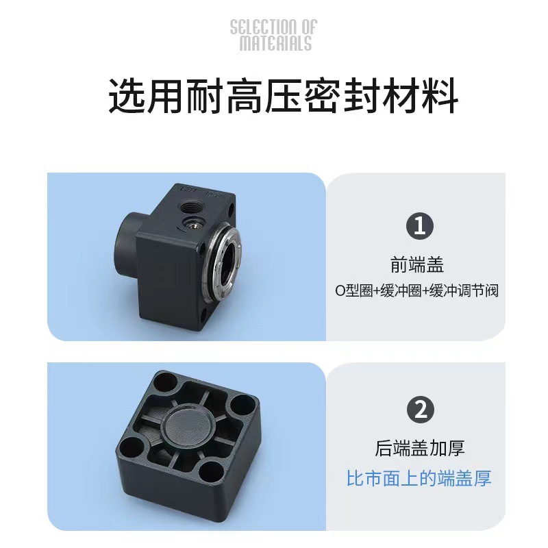 SC气缸亚德客型标准气缸大缸径大推力铝合金气动元件带磁可调行程