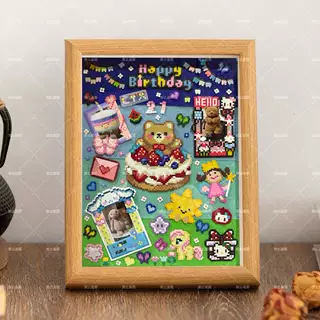 拼豆放进相框高级品质原木色中空相框1.5cm手工创意拼豆相框收藏,家居饰品,相框/画框,淘宝优惠券,粉丝福利购,淘宝优惠卷