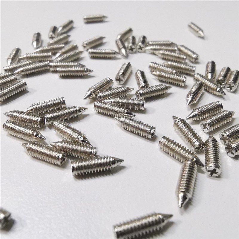 碳钢镀镍十字尖端机米螺丝十字槽紧定螺丝紧固顶丝M2/M3/M4