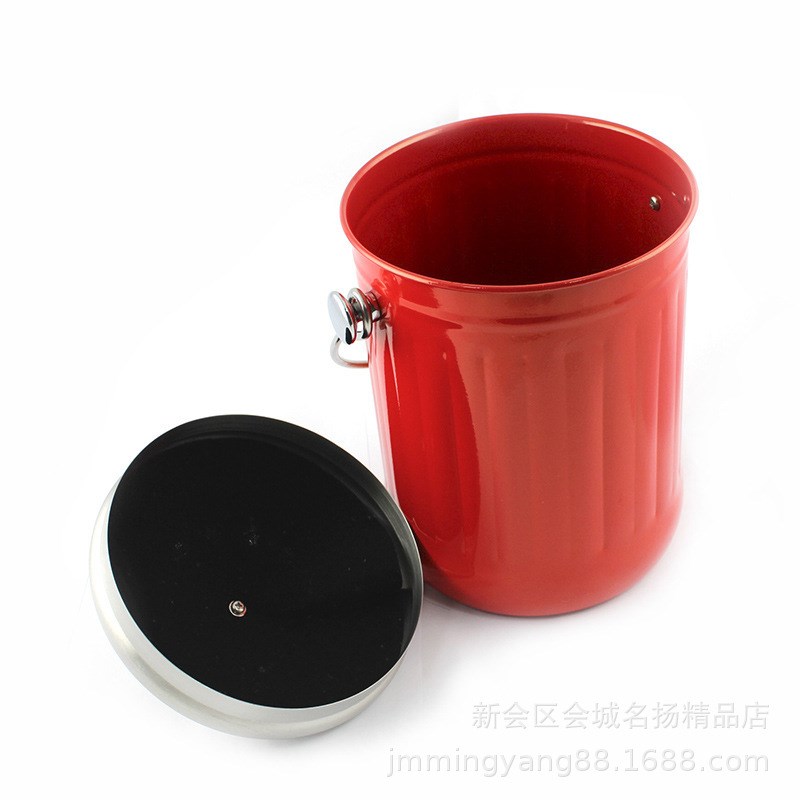 热卖款5L厨房堆肥桶双层盖防漏水白色堆肥厨余垃圾桶