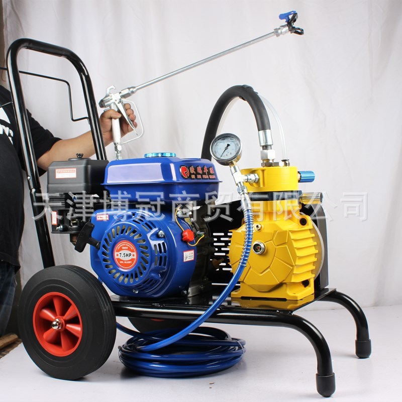 汽油喷涂机汽油动力7.5HP 隔膜机乳胶漆油漆涂料内外墙彩钢瓦翻新