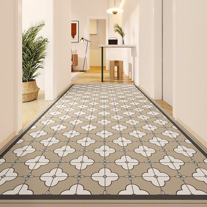 走廊过道长条皮革地毯阳台可擦免洗防水防滑地垫厨房家用楼道脚垫