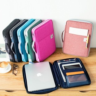 A4文件收纳包商务文件袋文件包资料袋帆布多功能包韩国多层男女