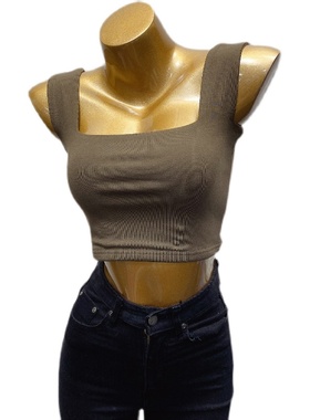 贰小小姐自留~ 颜色美哭了!2021Bi入明黄色宽肩带遮副乳背心吊带