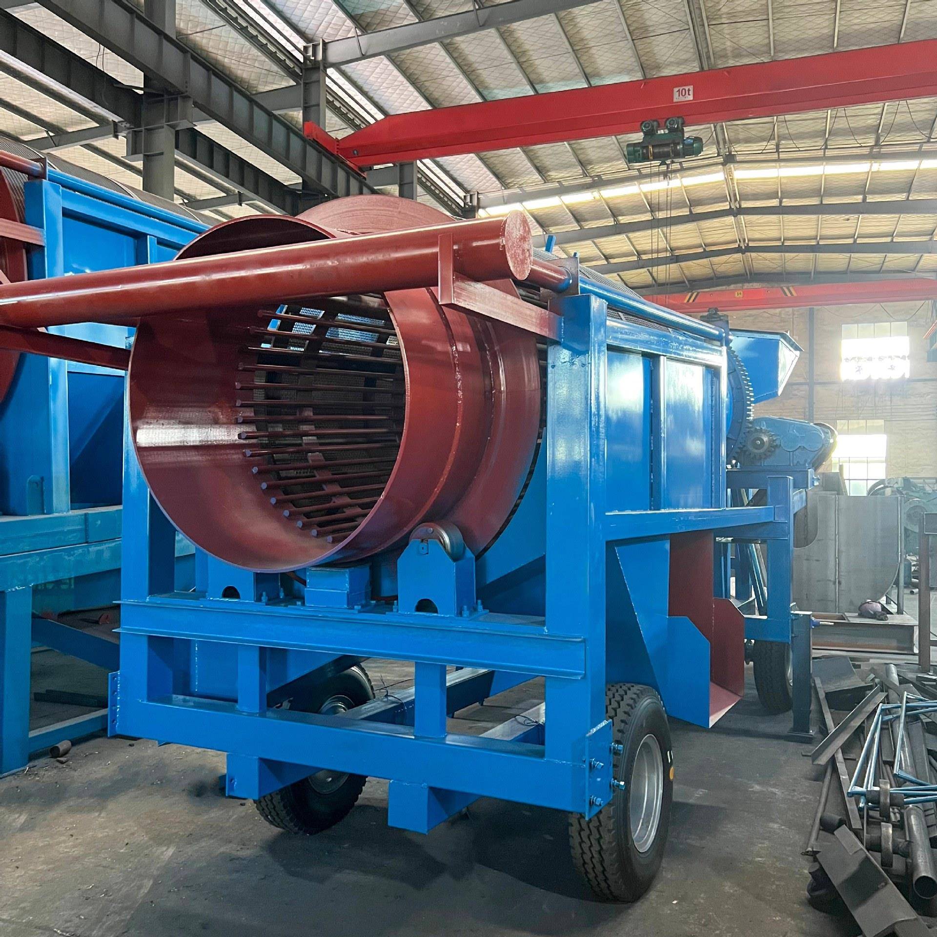 移动式滚筒筛无轴圆筒洗沙机砂石分离设备咨询费厂家小型淘金车