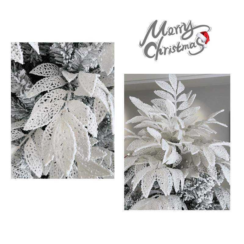 圣诞节落雪植绒圣诞树白色装饰树1.8/2.1米场景布置装饰家用1.5米