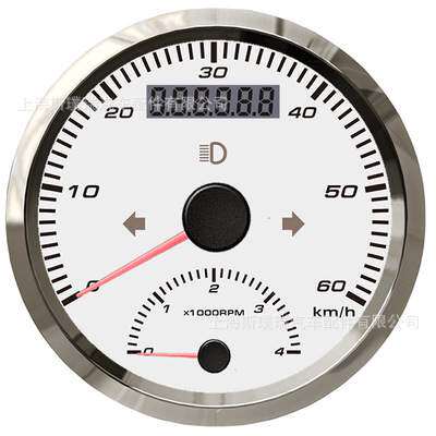85mm指针速度表转速表2合一仪表60km/h 4000RPM汽车船舶专用仪表