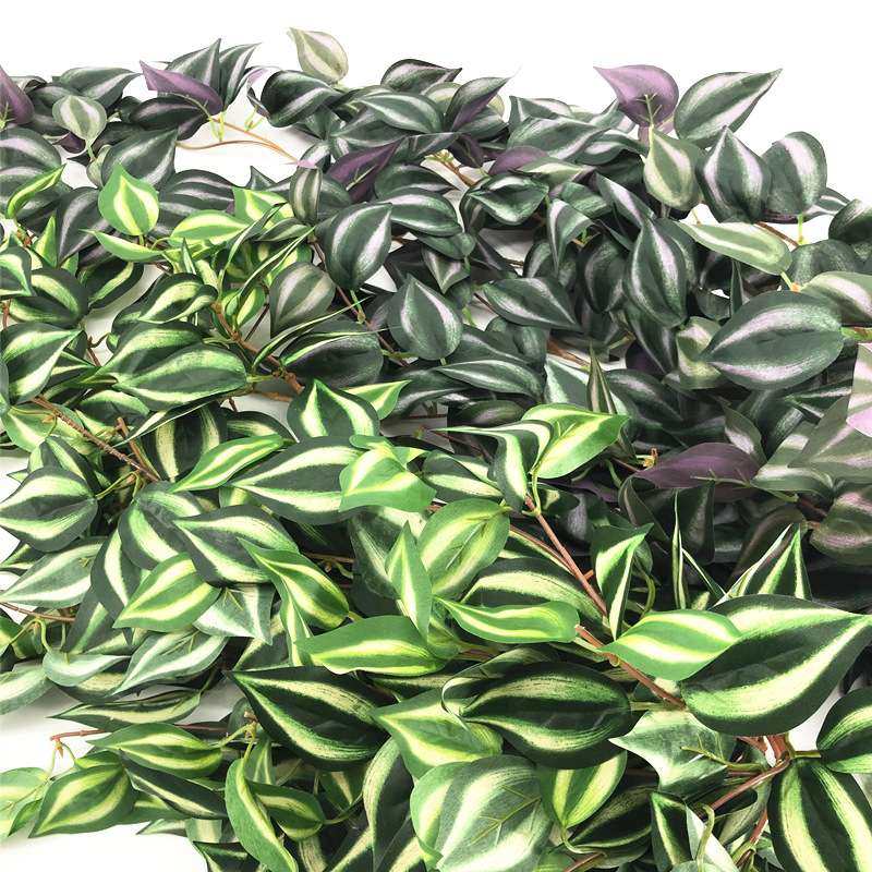 新款仿真绿植藤蔓眼眉叶挂藤植物墙配材管道屋顶工程造景装饰植物