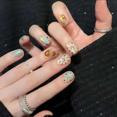 COLORHER星花渐变可拆卸穿戴甲