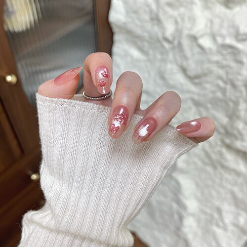 COLORHER粉色小花穿戴甲显白