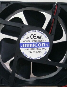 全新 JAMICON JF1238B2SR-R 24V 0.45A 12CM 12038 2线散热风扇