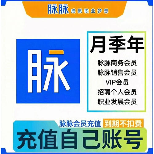 【直充可开票】脉脉会员 商务会员 招聘会员职业发展会员 脉脉vip