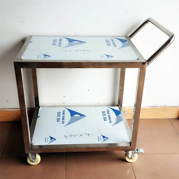 供应201不锈钢推车304不锈钢平板手推车双层工具手推车