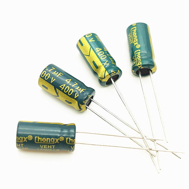 400V4.7UF直销高频低阻6x128x12充电器电解电容4.7UF400V