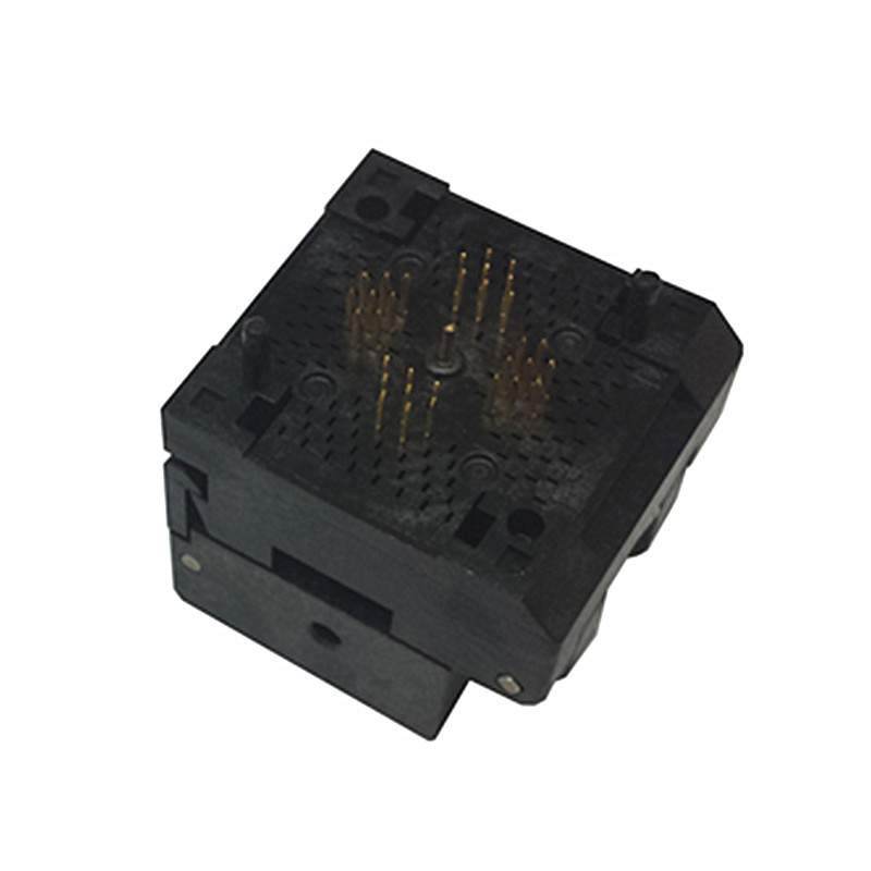 HMILUQFN32-0.5翻盖弹片老化座5*5射频卡ic编程座QFN32烧录座