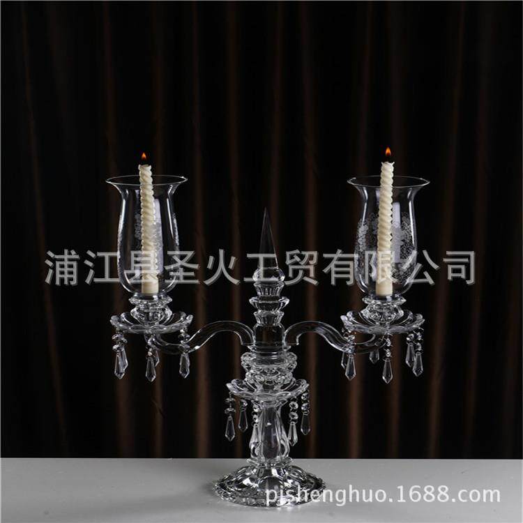 新古典欧式蜡烛台婚庆装饰布置摆件水晶蜡烛台家居装饰水晶工艺品