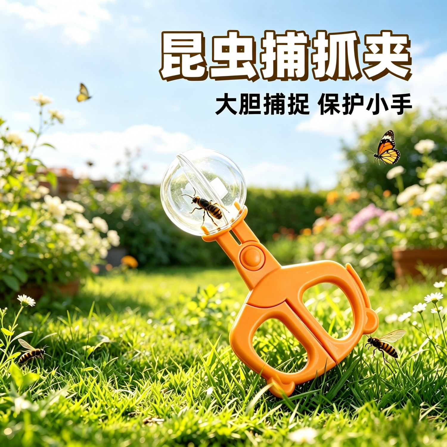 儿童昆虫蝴蝶捕虫器夹