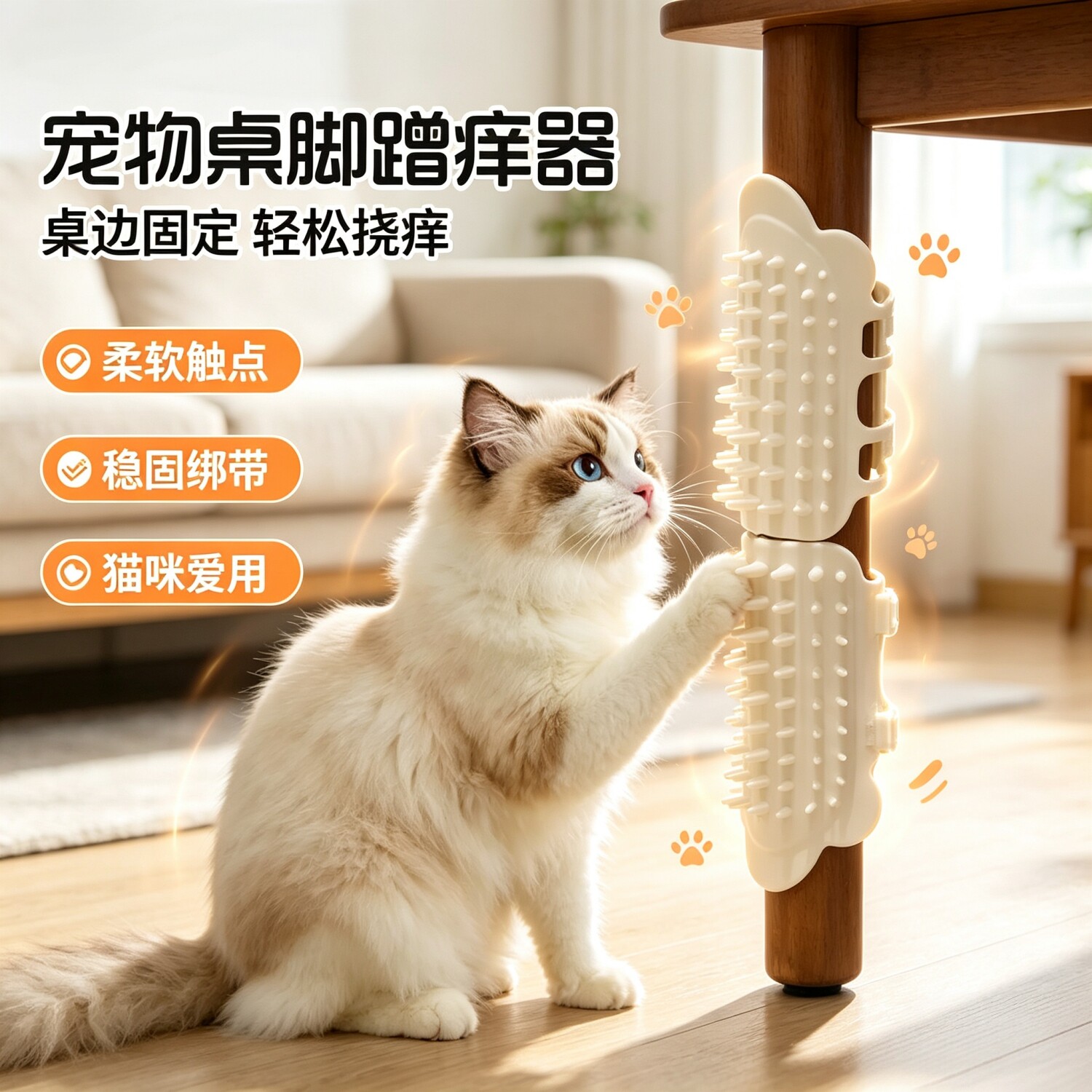 猫咪蹭痒器贴墙角桌腿自嗨解闷