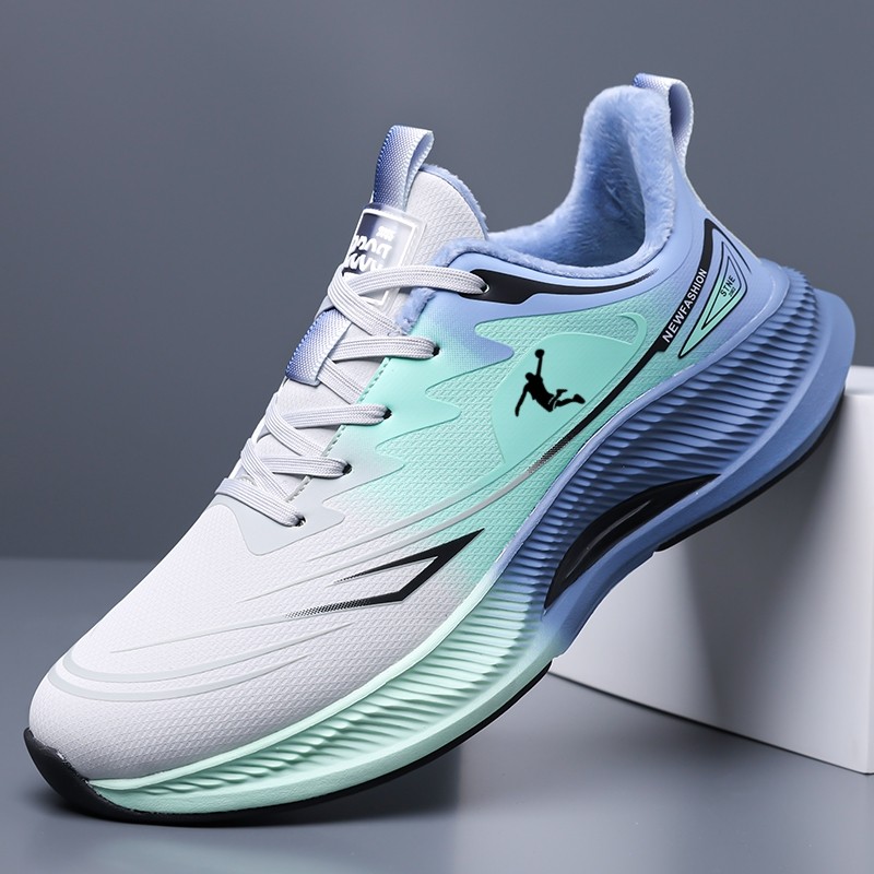 专柜品牌乔丹男鞋秋冬皮面防水男士跑步鞋休闲运动鞋男款防滑软底