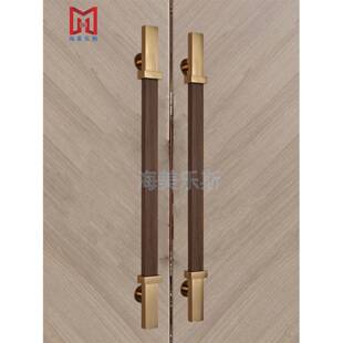 胡桃木彷实木加长门把手大把手酒店大门入口门无障碍豪华会所不锈