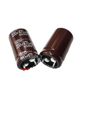 200V470UF 22X35 黑金刚KMM系列 牛角电解电容 470UF200V 原装NCC