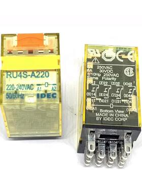 IDEC正品和泉RY4S-UL-AC220-240v ULAC220V继电器带灯14脚DC24V