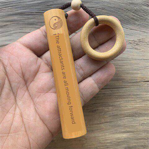 纯手工打磨雕刻实心玉竹手把件竹子文玩盘完变色竹子刻字好寓意