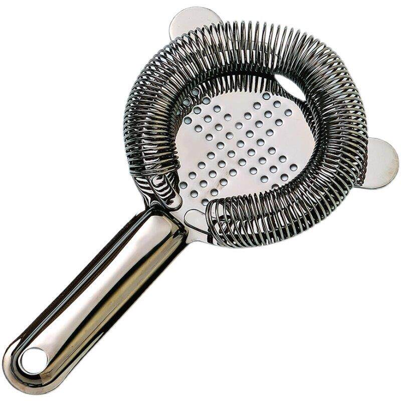 专业不锈钢调酒滤冰器酒吧鸡尾酒过滤隔冰漏网器搅拌杯用滤酒器