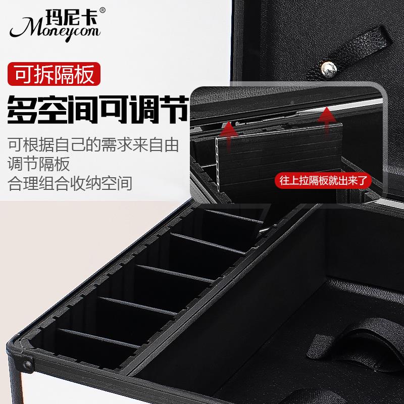 箱发型师美发工具箱理发用专MWT多功手能提密码箱大号剪刀电推收