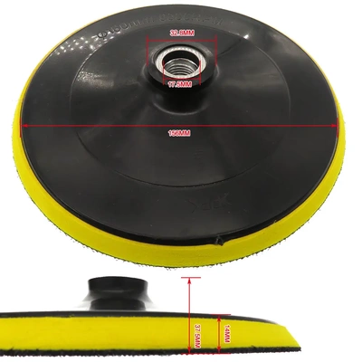 电动抛7寸m14角磨机研磨盘 砂纸自粘盘 电动内牙塑料粘扣托盘