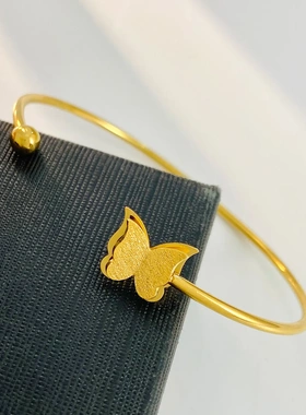 新款磨砂手镯女ins风欧美简约开口手环气质情侣手饰