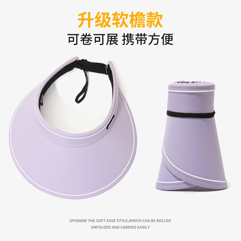 夏季帽子女uv大帽檐防晒帽遮脸韩版糖果骑行运动宽边遮阳帽