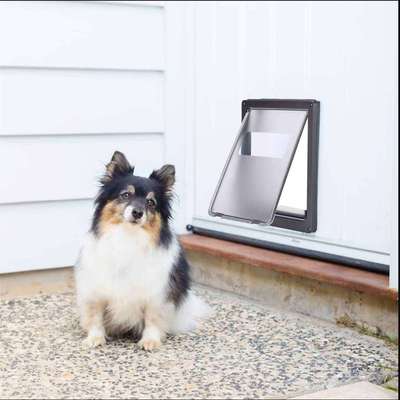 宠物狗门猫门 自由出入宠物门 Dog Lockable Security Flap Door