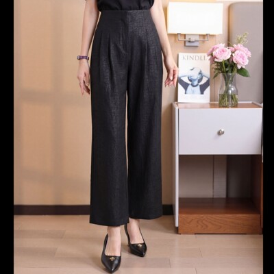 苏锦阁香云纱桑蚕丝龟纹休闲裤