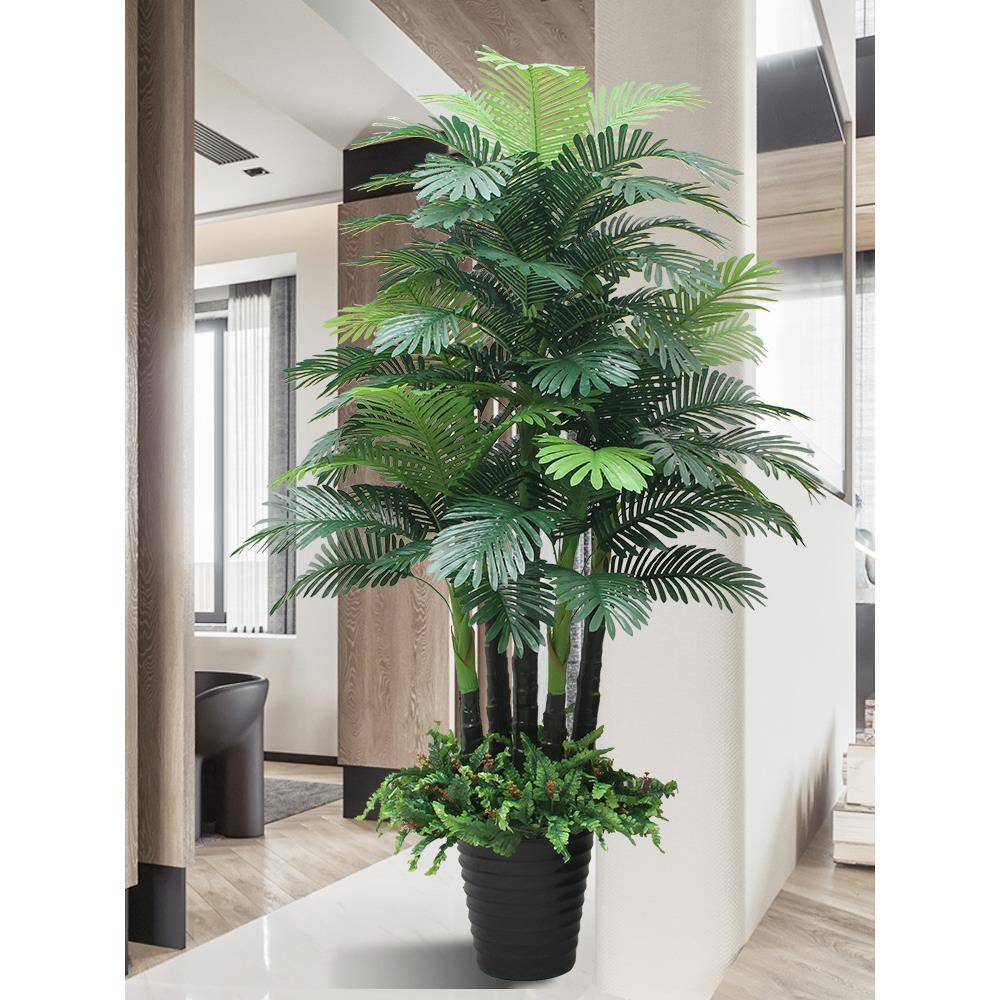仿生散尾葵装饰假植物造景室内塑料花绿植盆栽客厅摆件落地盆景人