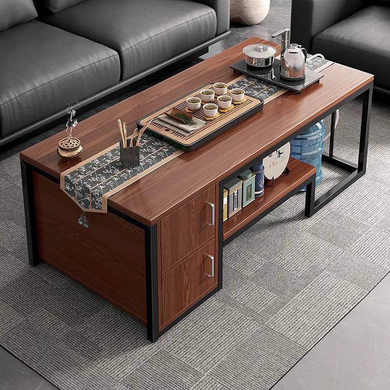 网红茶几铁艺茶几美式客厅小户型简易经济型商务接待会客茶桌