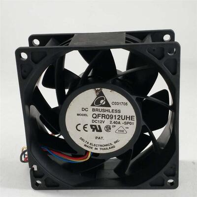 议价台达QFR0912UHE90389CM/厘米12V2.40A3线暴力增压散热风扇