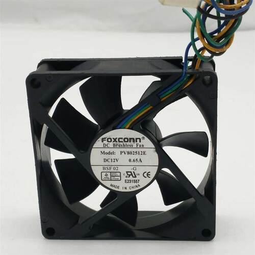 议价富士康FOXCONNPV802512E12V0.65A8cm80254线机箱散热风扇