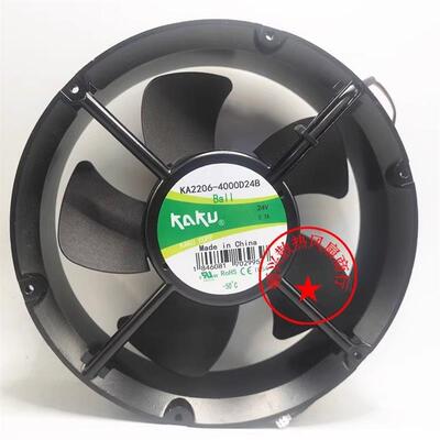 议价全新KAKUKA2206-400024B24V3.7A22060圆形直流风机散热风扇