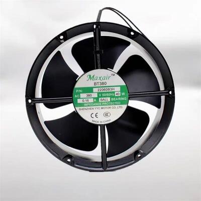 议价MaxairBT38022060B3H380V0.16A40W交流圆形轴流风机散热风扇