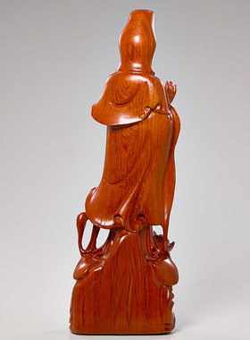 花梨木雕观音佛像家用供奉客厅南海观世音菩萨像观音娘娘神像摆件