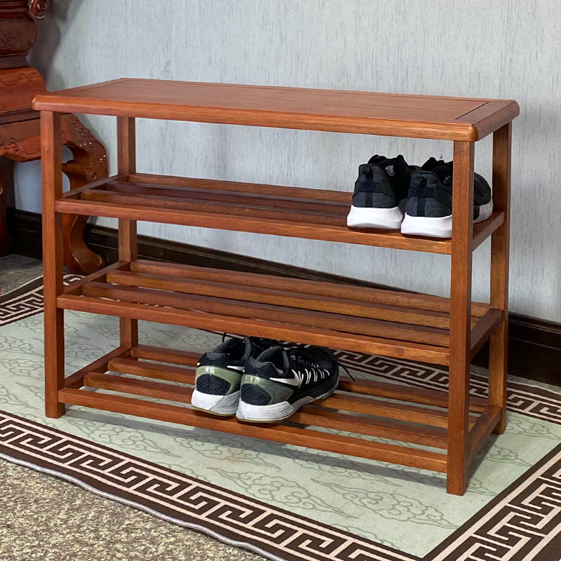 三层鞋架59高大容量全实木榫卯整装家用门厅鞋柜可坐门口换鞋凳