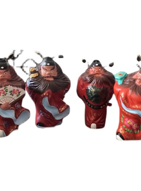 钟馗 泥人张中国特色手工艺品彩塑泥人桌面小摆件