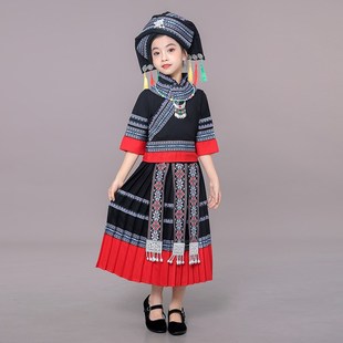 新款广西三月三男女童壮族苗族土家族少数民族彝族白族哈尼族服装