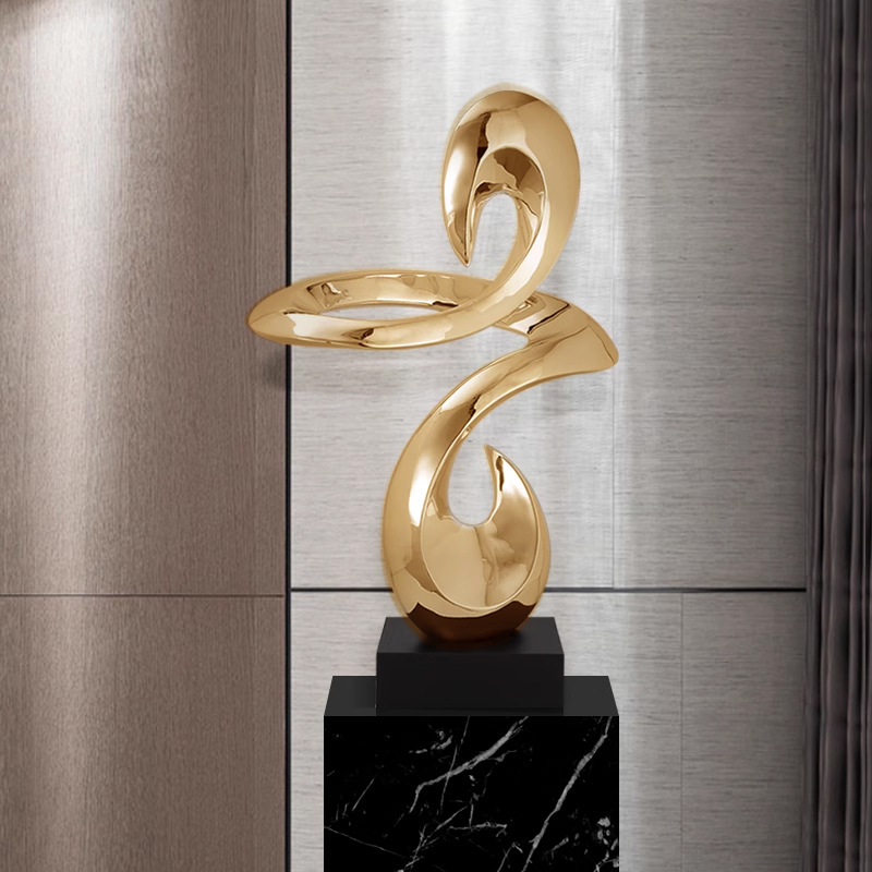 现代简约客厅玄关落地树脂雕塑摆件家居软装饰品售楼处工艺品摆设